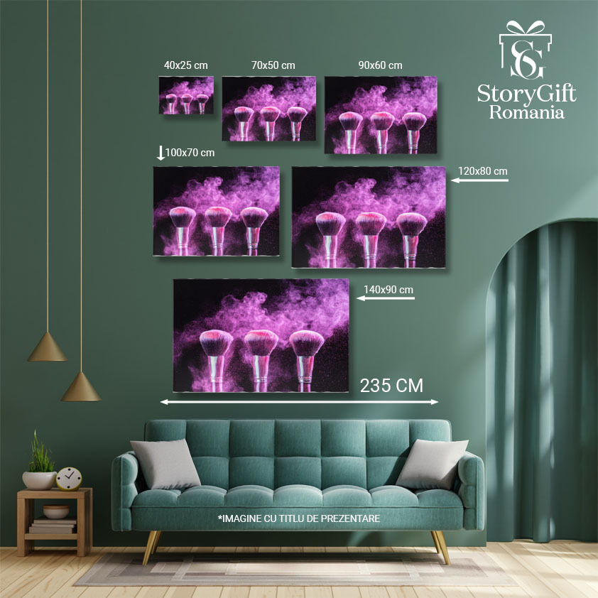 Tablou Canvas - Arta in cosmetice, machiaj, design, frumusete pura 40x25CM [5]