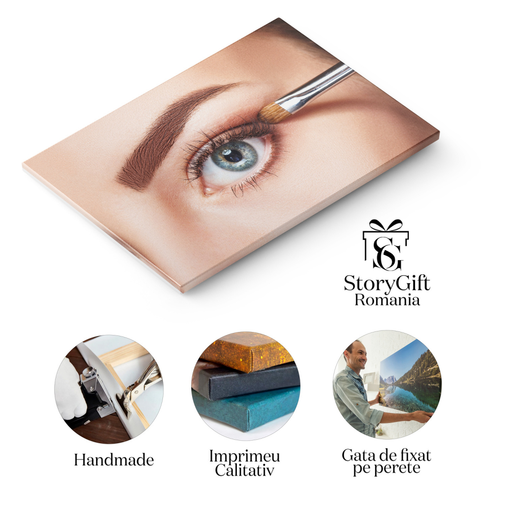 Tablou Canvas Arta Machiajului: Frumusețe, Pudră și Stil Profesional, Marime 40x25CM [2]