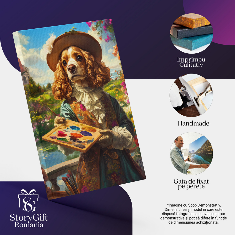 Tablou Canvas Personalizat Artist în Natură Colorată, Pictor Interbelic
Marime 100x70CM [4]