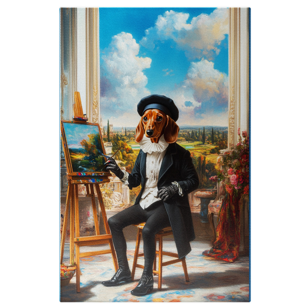 Tablou Canvas Personalizat Artist Pictor în Palat
Marime 40x25CM [1]