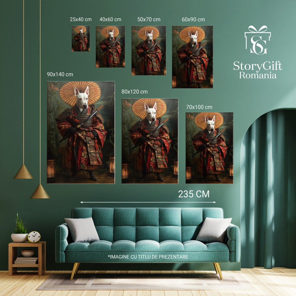  Tablou Canvas Personalizat Asasin Asiatic Cu Sabie Și KimonoMarime 140x90CM [6]