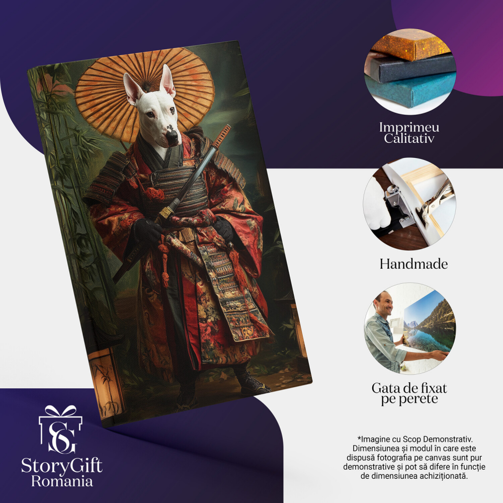  Tablou Canvas Personalizat Asasin Asiatic Cu Sabie Și KimonoMarime 140x90CM [4]