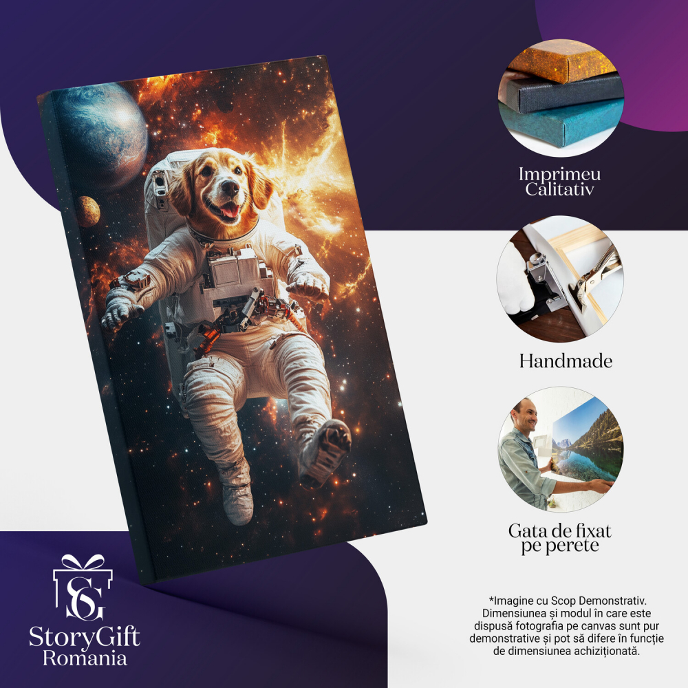 Tablou Canvas Personalizat Astronaut În Spațiu
Marime 90x60CM [4]