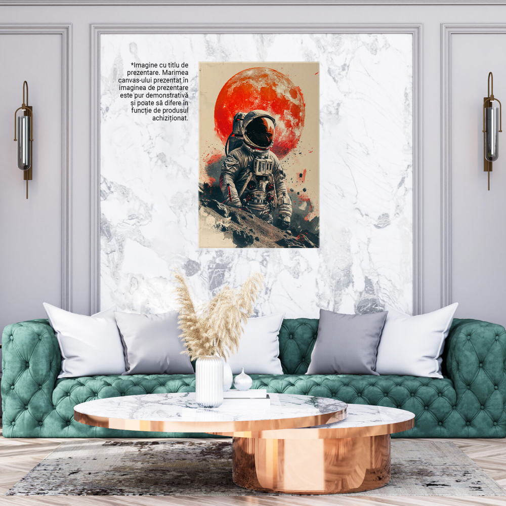 Astronautul de pe Marte - Tablou Canvas cu Panorama Pământului, Marime 40x25CM [3]