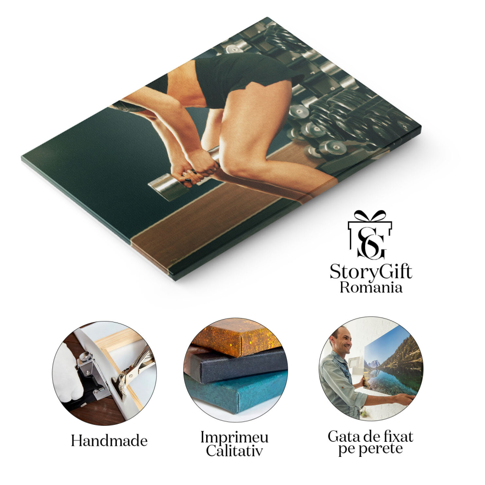 Tablou Canvas - Atletism feminin: antrenament si sanatate in sala de sport 40x25CM [2]