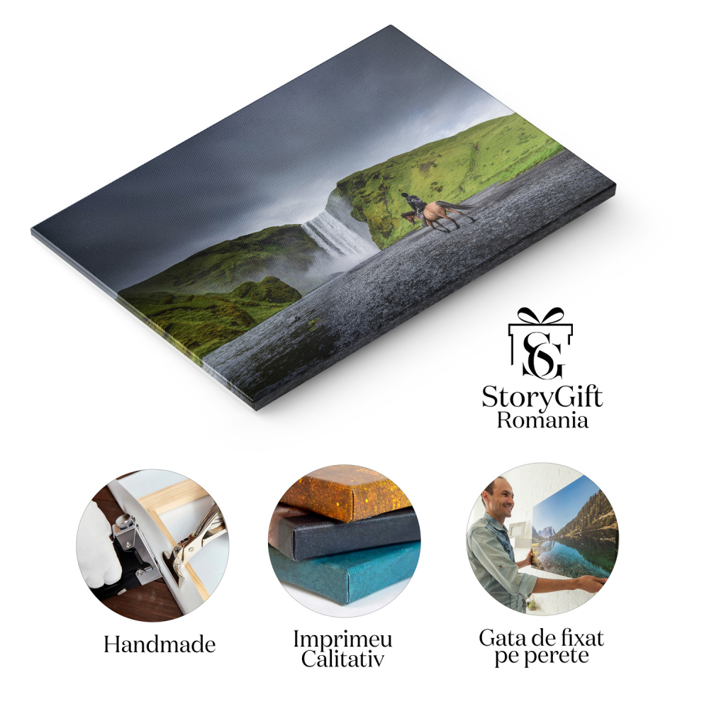 Tablou Canvas Aventura în Islanda - Peisaje Naturale Uimitoare, Marime 40x25CM [2]