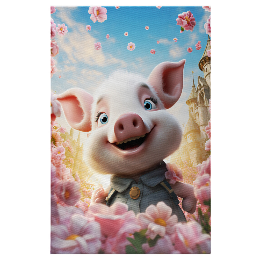 Purcelușa Fericită cu Ochii Strălucitori - Pictură Digitală Încântătoare, Marime 40x25CM [1]