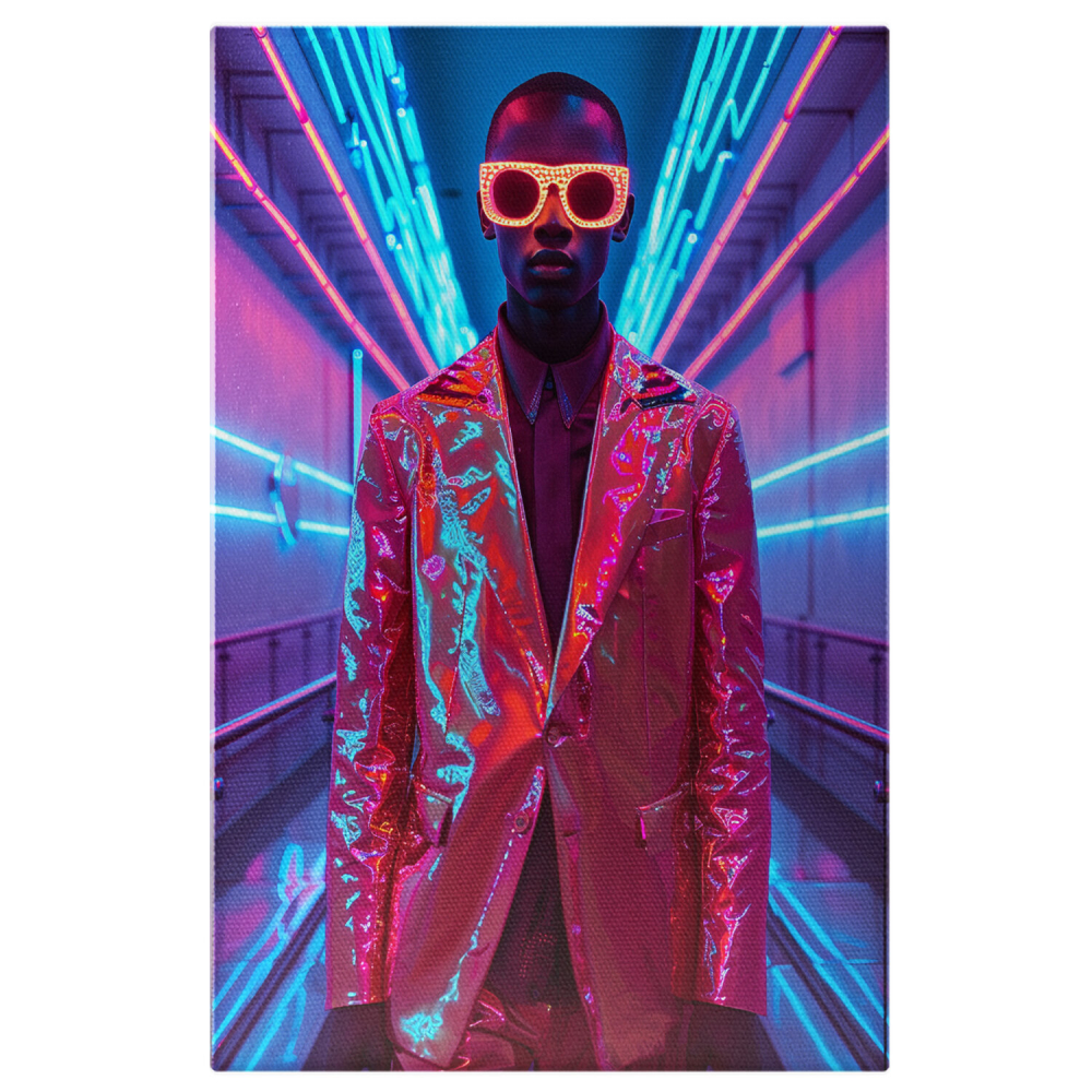 Bărbat în Costum Lucios cu Ochelari Sclipicioși, Marime 40x25CM [1]