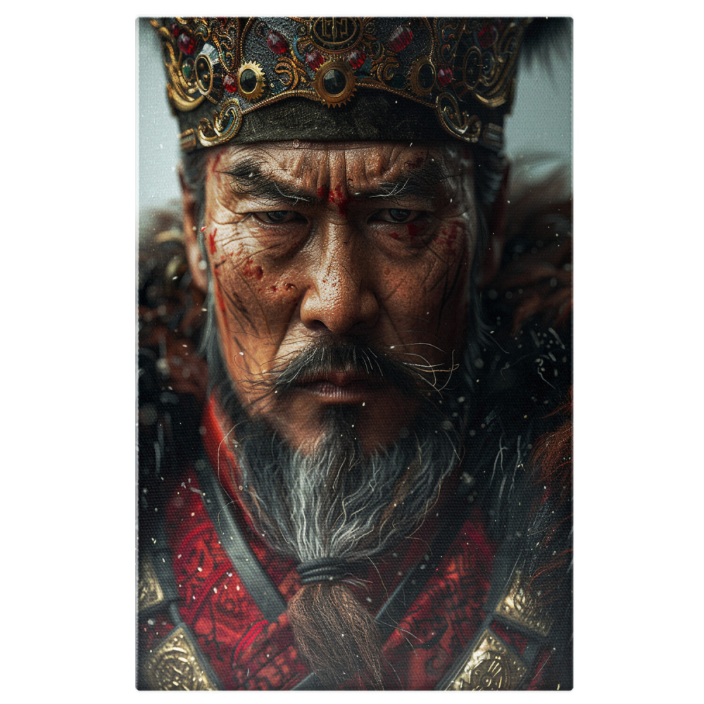Shogun Japonez cu Coroană și Costum Roșu, Marime 40x25CM [1]