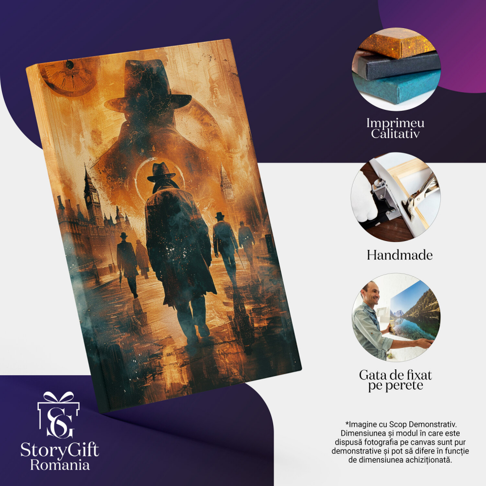 Viteza Motociclistului cu Cască de Protecție pe Motocicletă - Pictură Digitală, Marime 40x25CM [2]