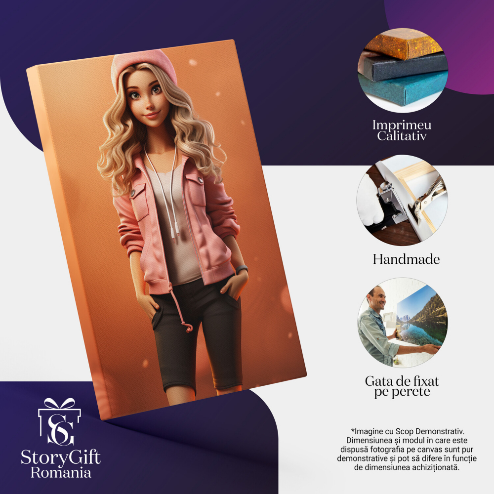 Barbie Sportivă - Frumusețe în Denim cu Accesorii de Modă, Marime 40x25CM [2]