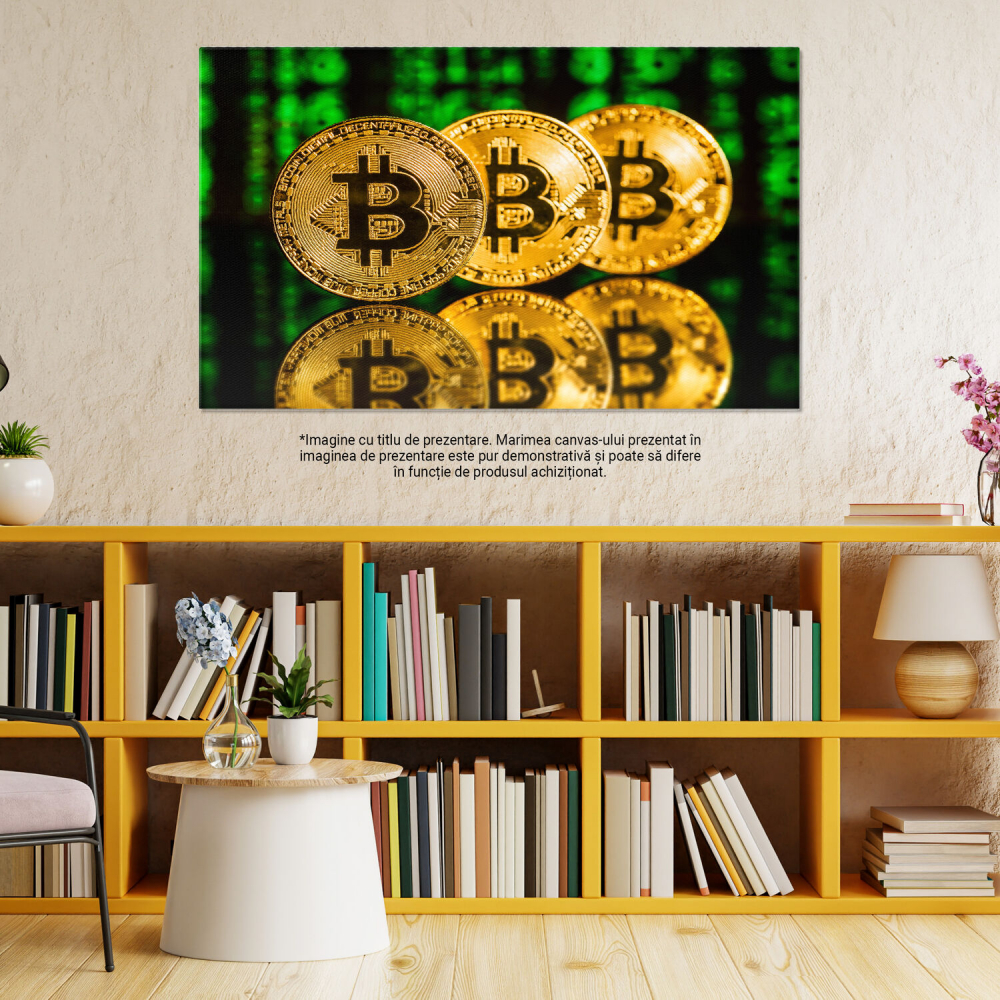 Tablou Canvas: Bitcoin și Viitorul Criptomonedelor, Marime 40x25CM [4]