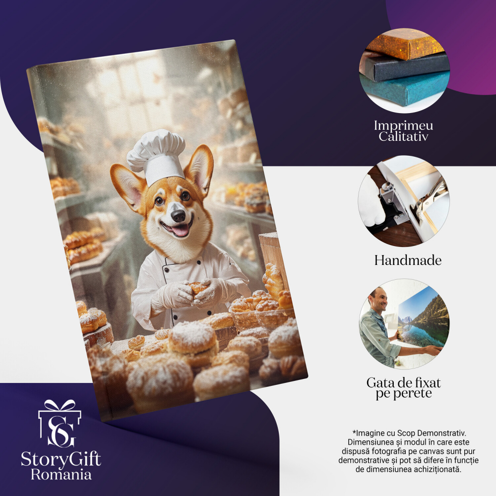 Tablou Canvas Personalizat Bucătar Chef în Patiserie
Marime 40x25CM [4]