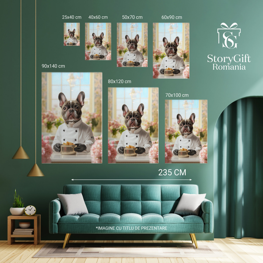 Tablou Canvas Personalizat Bucătar Cheff În Bucătărie Roz
Marime 140x90CM [6]
