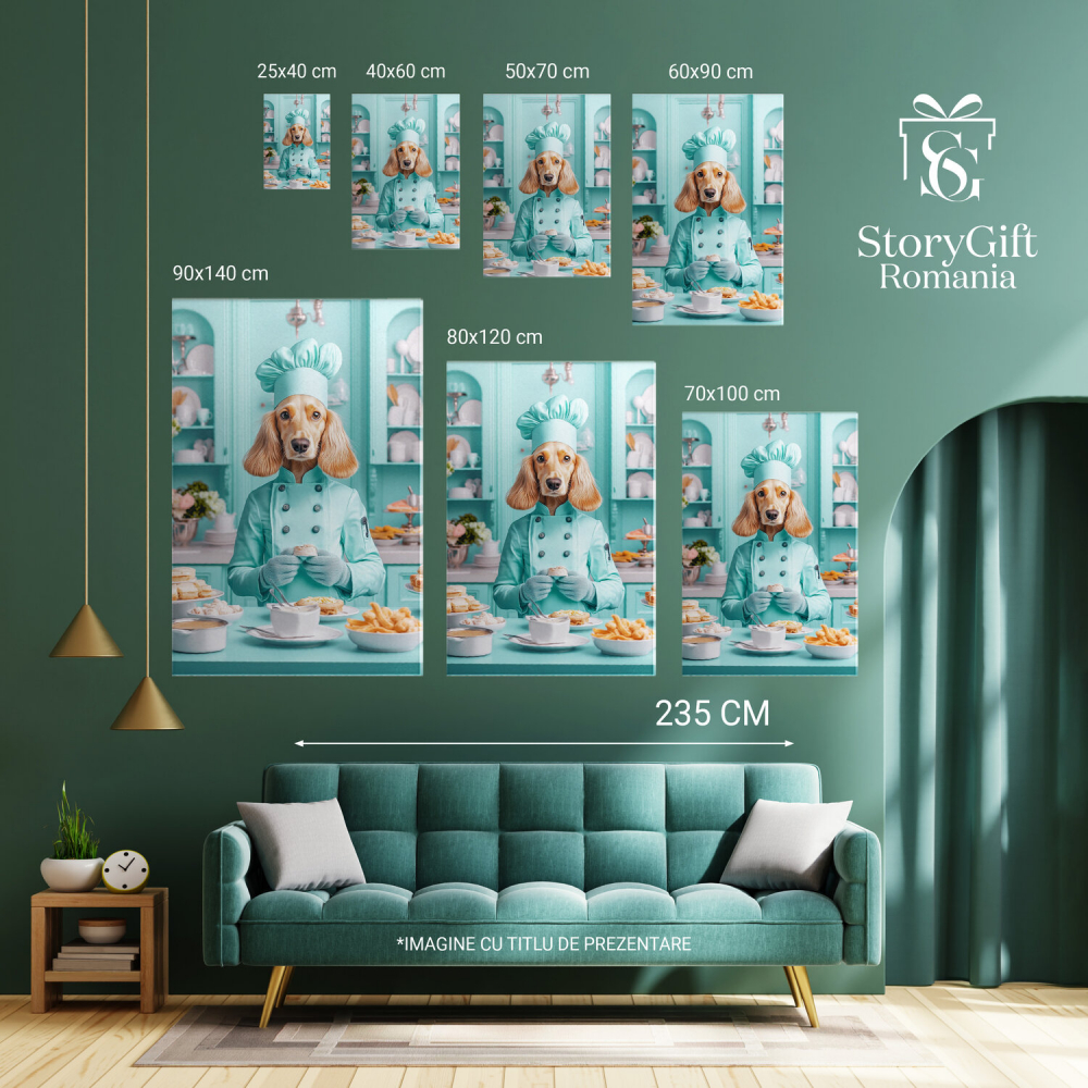 Tablou Canvas Personalizat Bucătar Cheff Albastru
Marime 40x25CM [6]