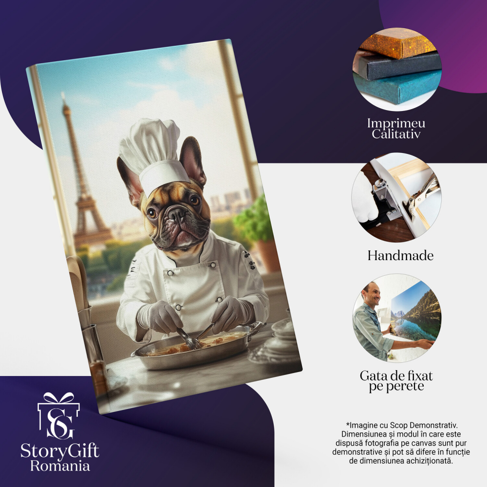 Tablou Canvas Personalizat Bucătar Chef în Paris
Marime 140x90CM [4]