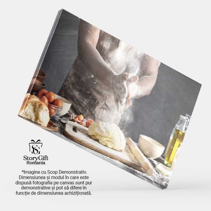 Tablou Canvas Bucatar profesionist cu pielea inchisa, purtand un sort Maestru in arta culinara, gata sa creeze bucate delicioase care sa incante simturile. 40x25CM [4]