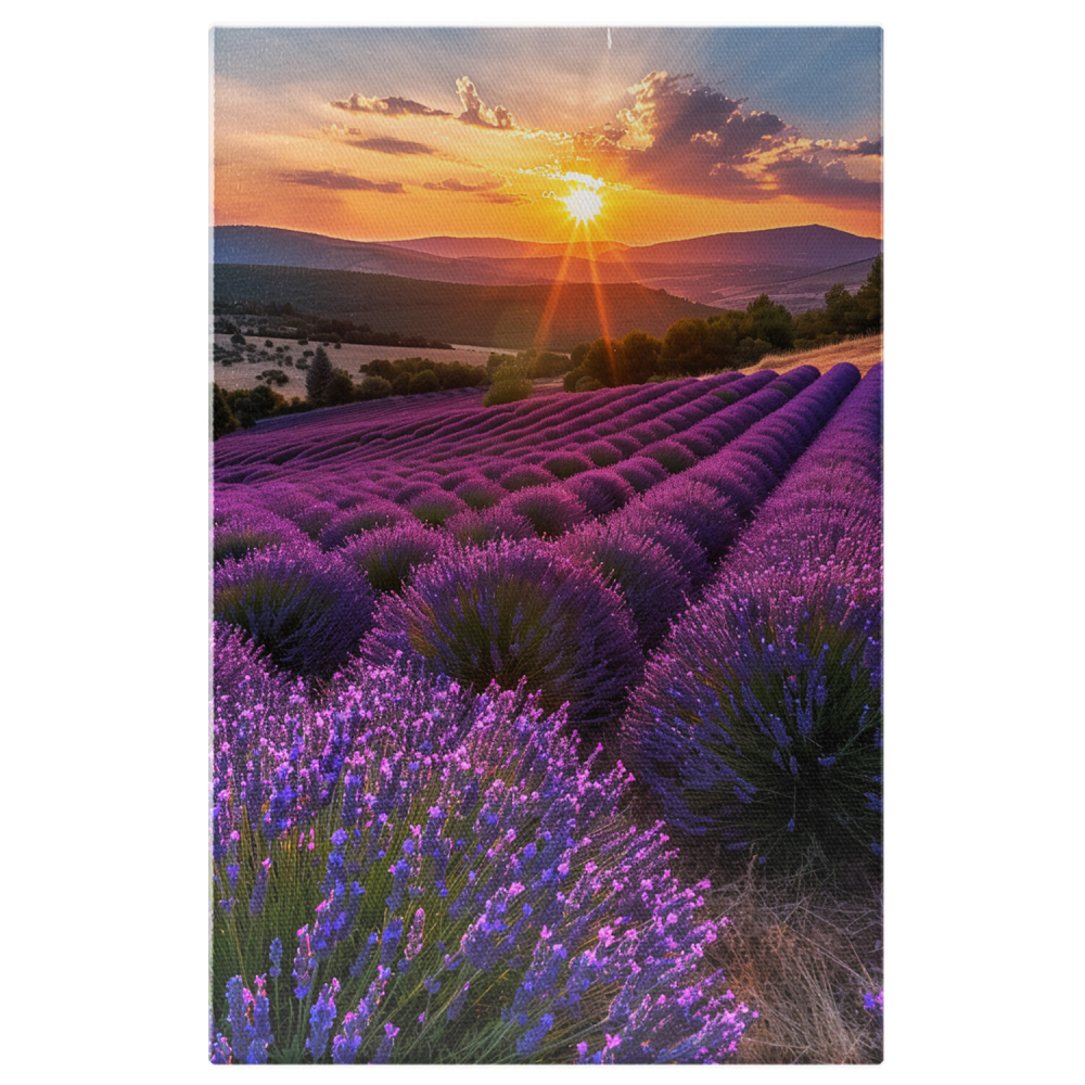 Buchete de Lavandă - Natura Trezită la Viață sub Razele Soarelui - Pictură Digitală, Marime 40x25CM [1]