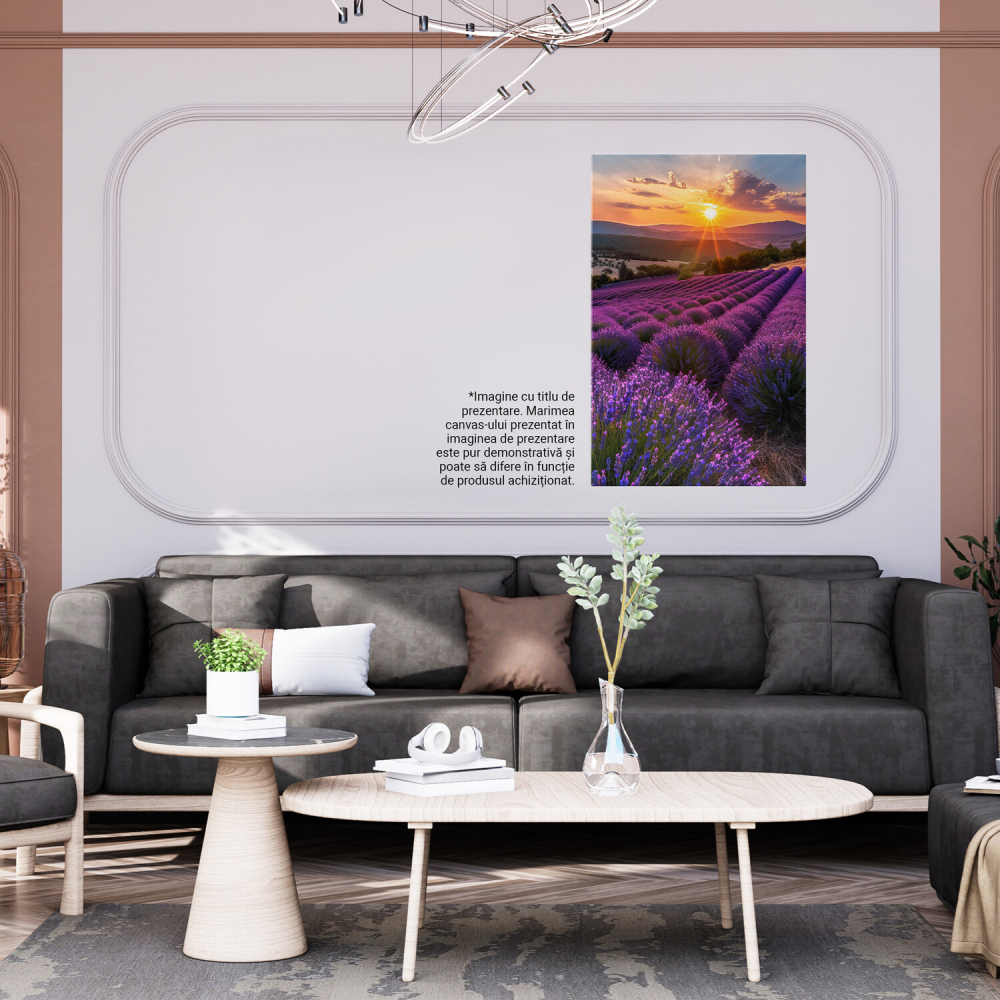 Buchete de Lavandă - Natura Trezită la Viață sub Razele Soarelui - Pictură Digitală, Marime 40x25CM [4]