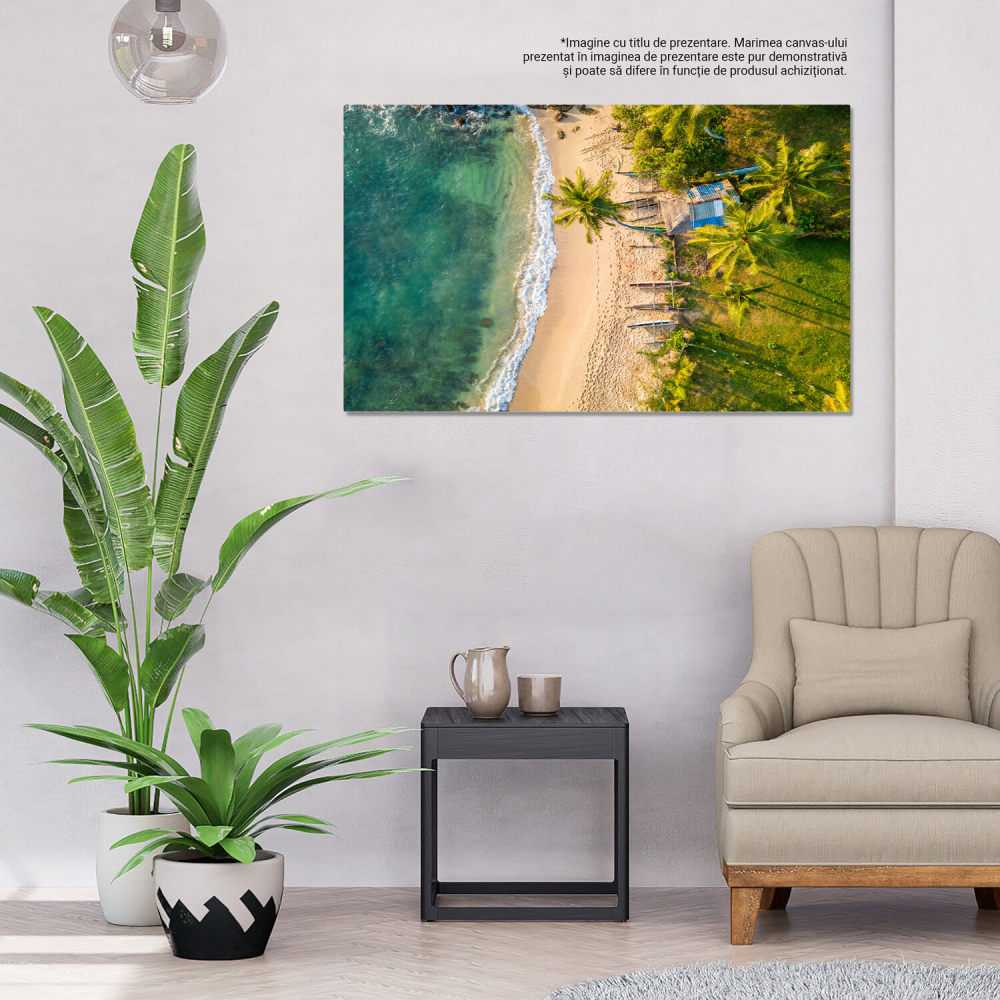 Bucurie la Plajă - Vedere Aeriană la Răsărit de Soare, Marime 40x25CM [3]