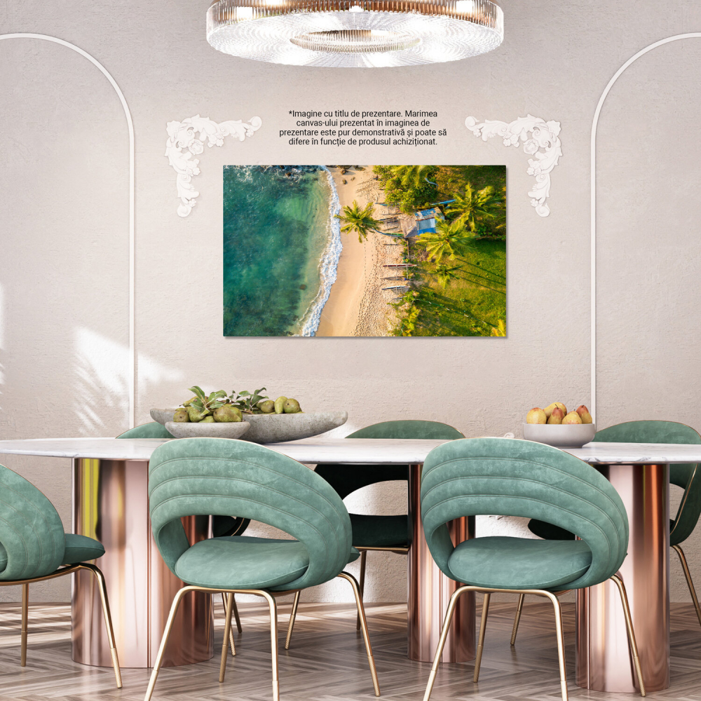 Bucurie la Plajă - Vedere Aeriană la Răsărit de Soare, Marime 40x25CM [4]