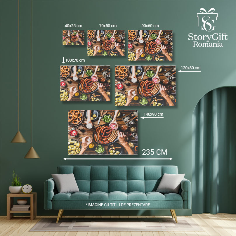 Tablou Canvas: Bucurie si Traditie Bavareza - Bucurie, Gastronomie, Sarbatoare, Bautura 40x25CM [5]