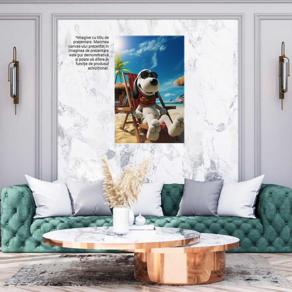 Câine la Plajă - Pictură Digitală Animată pentru Copii, Marime 40x25CM [3]