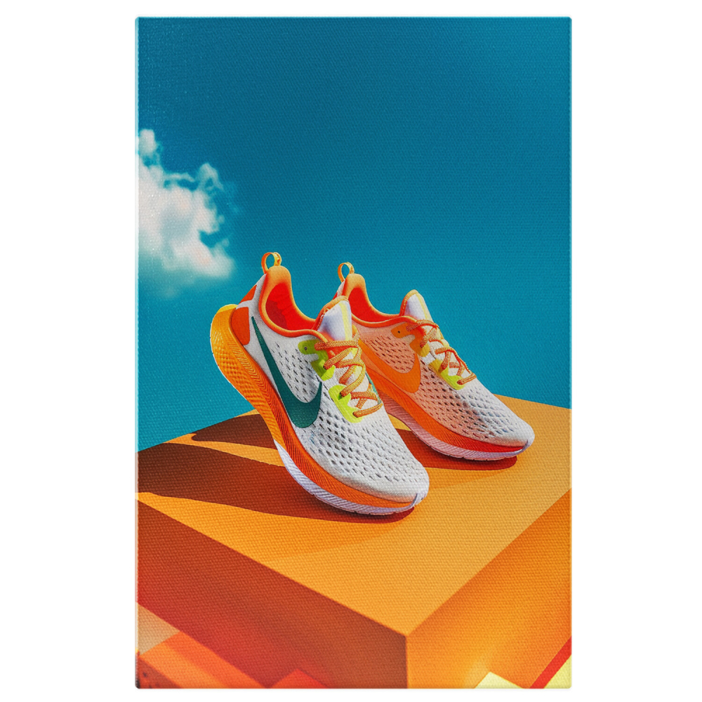 Tablou Canvas - Călătoria Colorată Începe Cu Un Pas: Sneakers Nike Atragători, Marime 90x60CM [1]