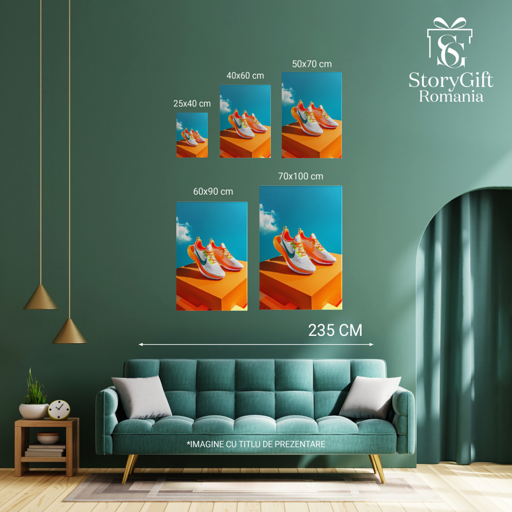 Tablou Canvas - Călătoria Colorată Începe Cu Un Pas: Sneakers Nike Atragători, Marime 90x60CM [4]