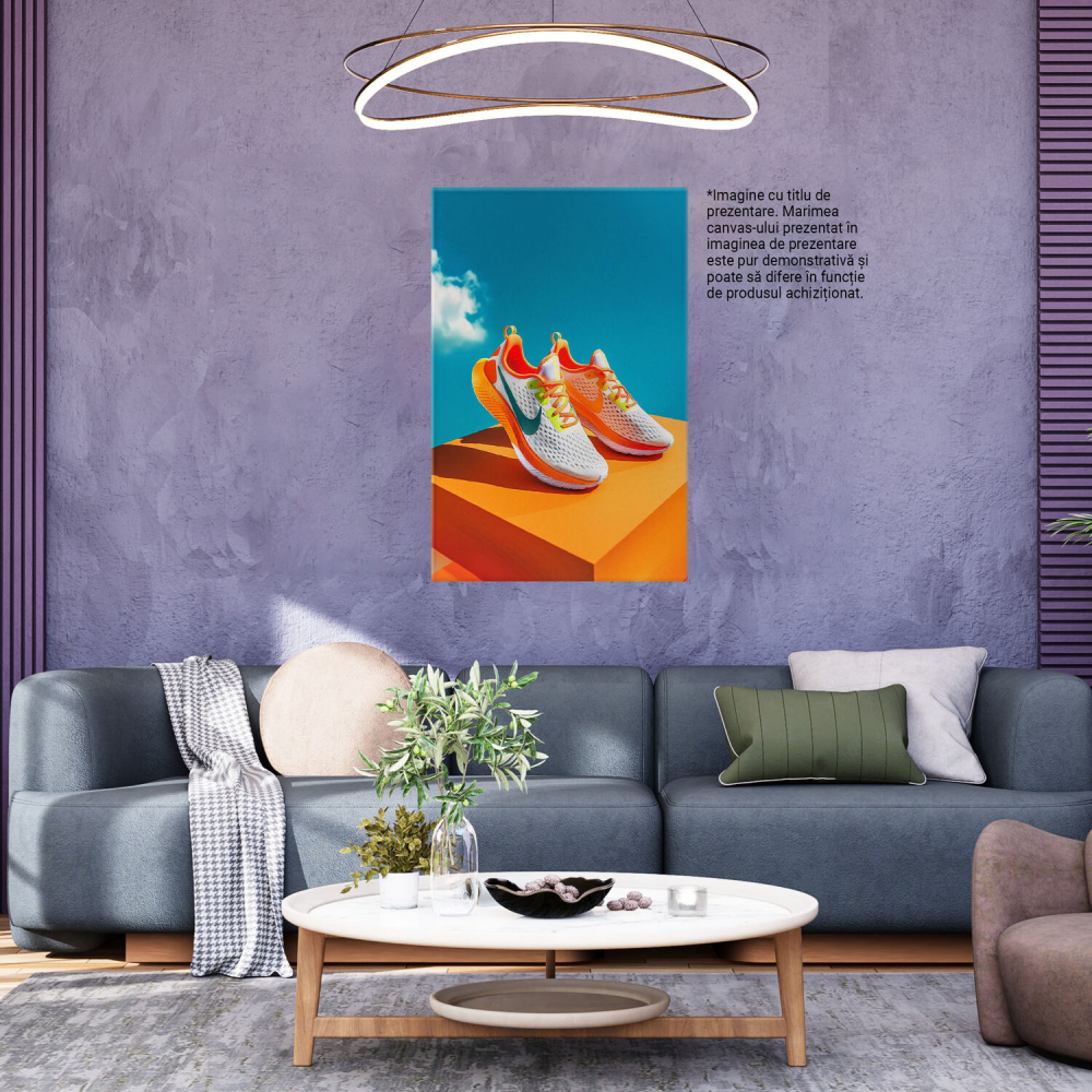 Tablou Canvas - Călătoria Colorată Începe Cu Un Pas: Sneakers Nike Atragători, Marime 90x60CM [3]