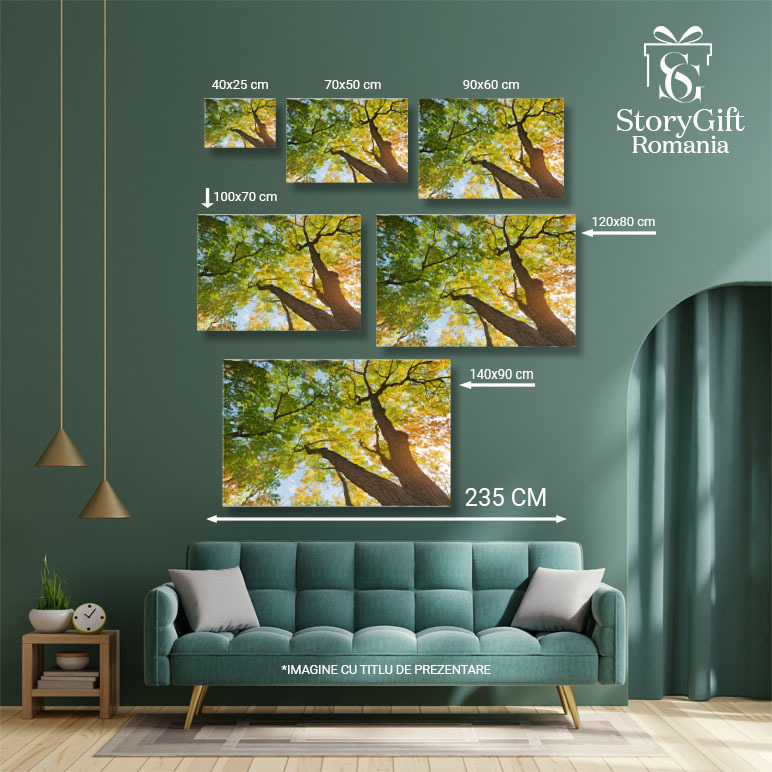 Tablou Canvas Calatorie in padurea toamnei, frunze, peisaj natural, toamna 2519 40x25CM [5]