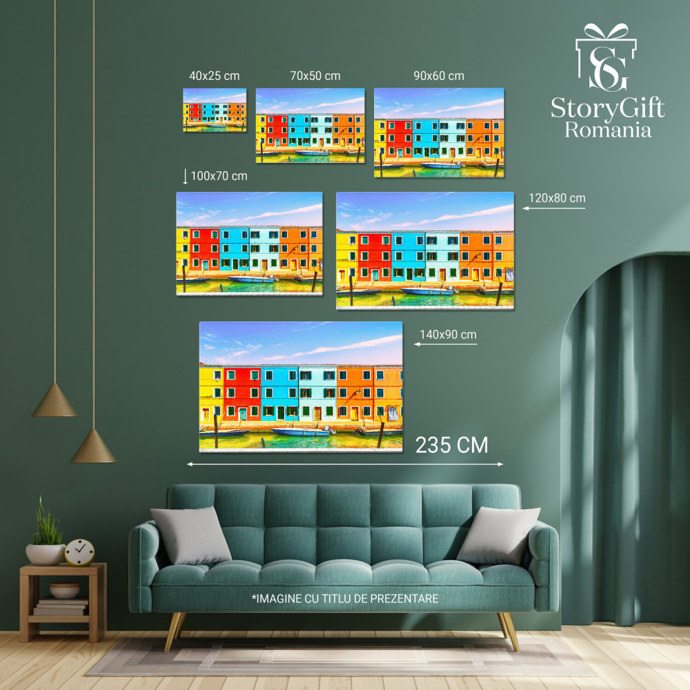 Canalele Colorate ale Insulei Burano – Tablou Canvas, Marime 40x25CM [4]
