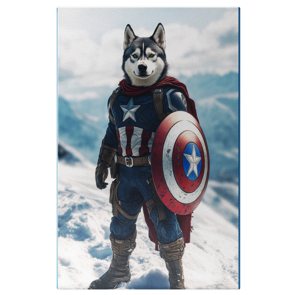  Tablou Canvas Personalizat Captain America În Acțiune La Polul NordMarime 40x25CM [1]