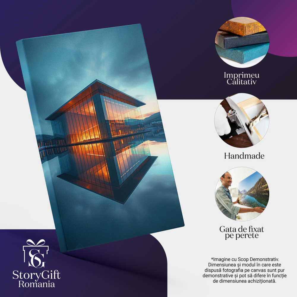 Casa din Geam cu Piscină Imensă - Pictură Digitală, Marime 40x25CM [2]