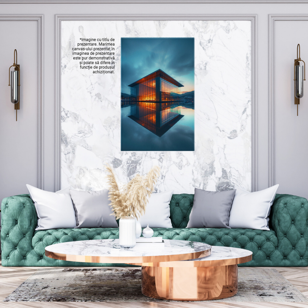 Casa din Geam cu Piscină Imensă - Pictură Digitală, Marime 40x25CM [3]