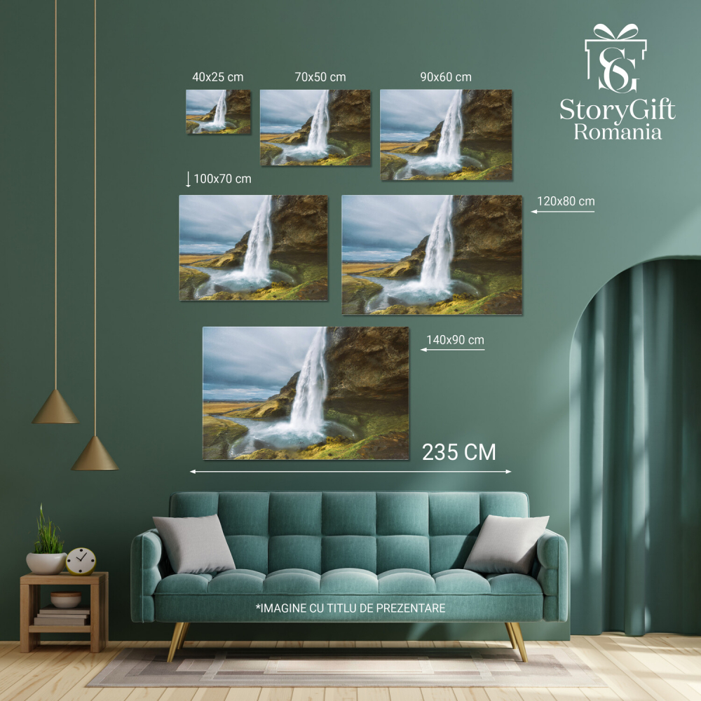 Cascada Islandeză – O Minune Naturală în Aventură, Marime 40x25CM [4]
