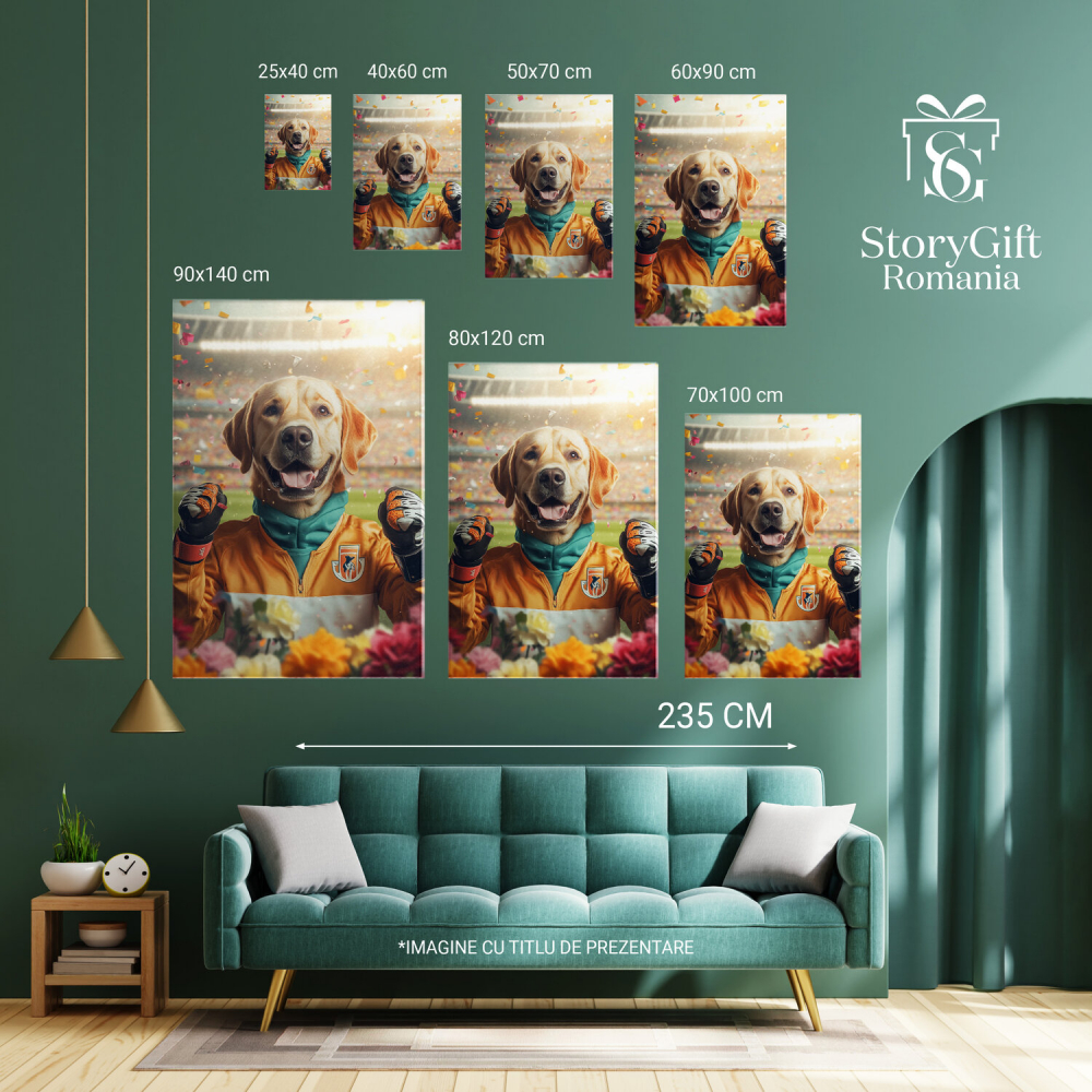  Tablou Canvas Personalizat Câștigător De Meci De Fotbal Pe TerenMarime 100x70CM [6]