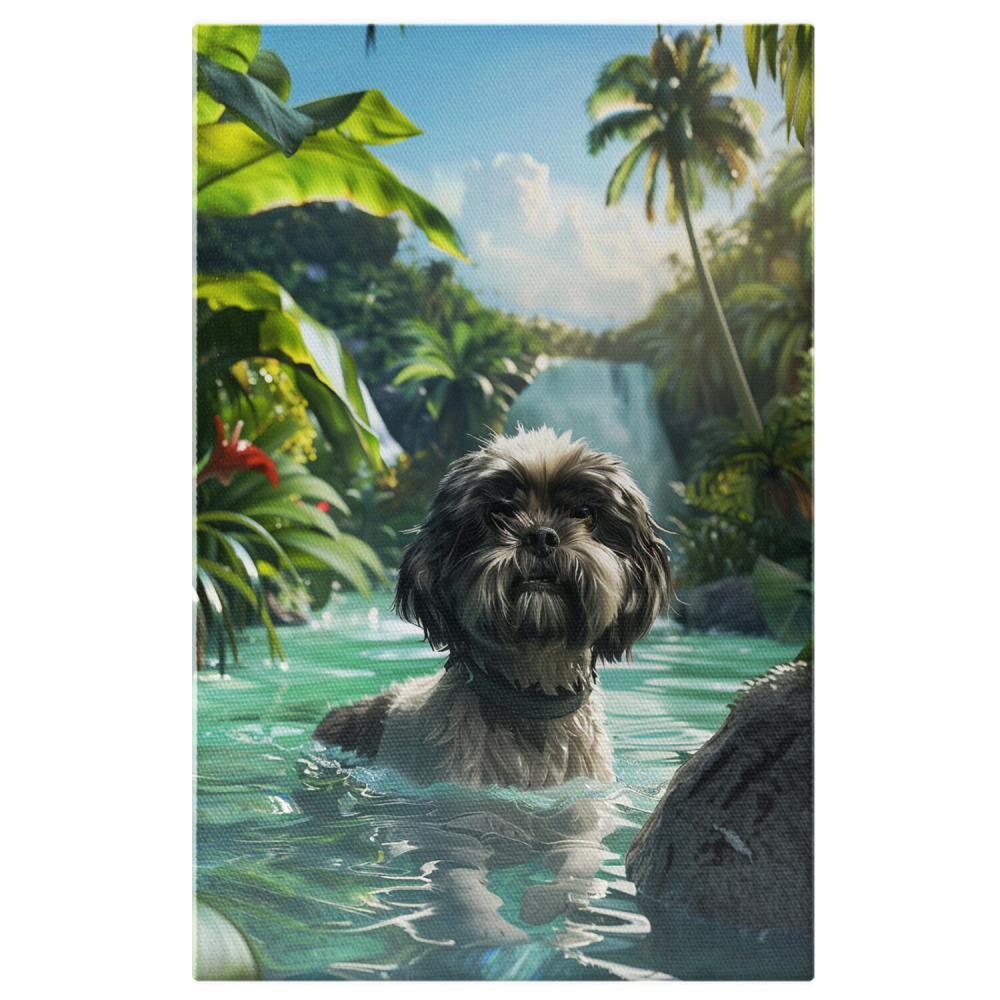 Cățelul din Apă Turcoaz - Pictură Digitală, Marime 40x25CM [1]