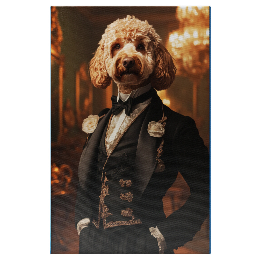  Tablou Canvas Personalizat Cavaler În Jupon Negru Și Guler ÎnaltMarime 120x80CM [1]