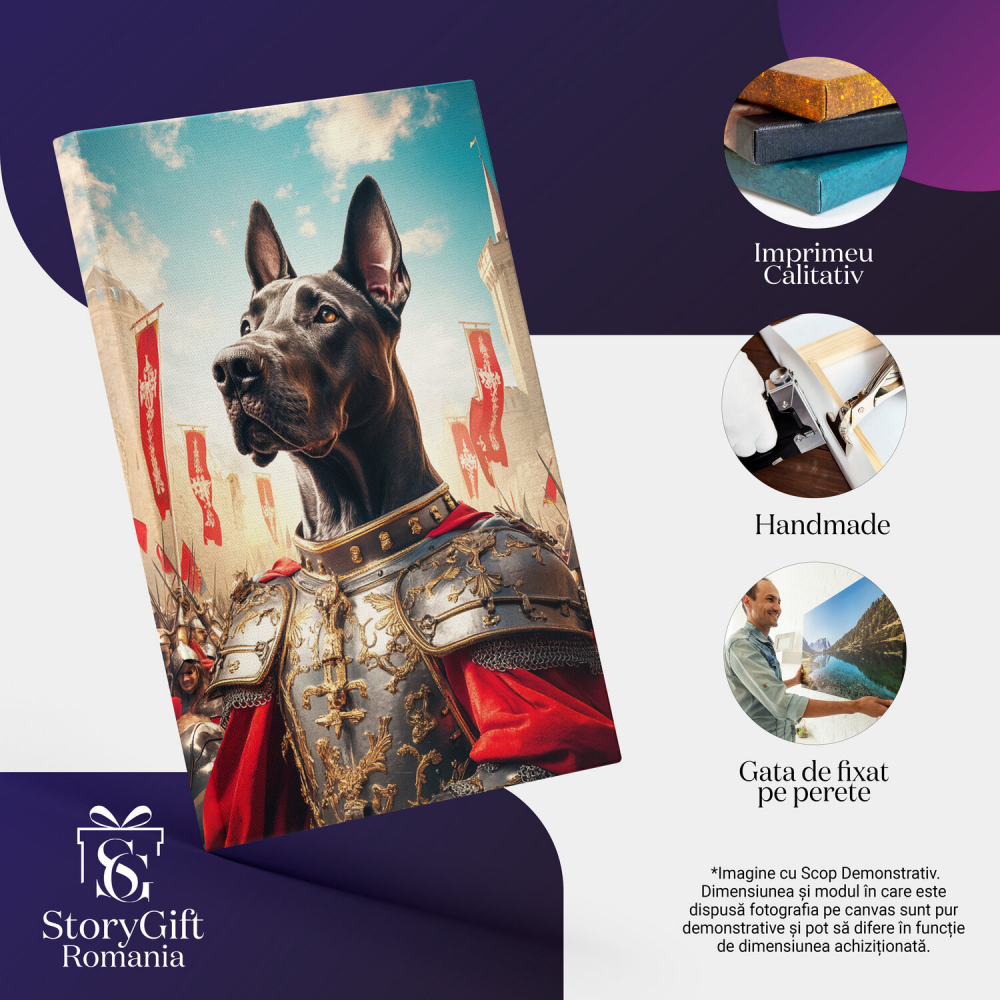  Tablou Canvas Personalizat Cavaler Regal Cu Armură Aurie Și Căpă Roșie




Marime 40x25CM [4]