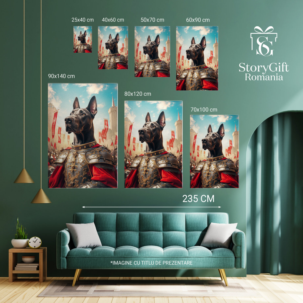  Tablou Canvas Personalizat Cavaler Regal Cu Armură Aurie Și Căpă Roșie




Marime 40x25CM [6]