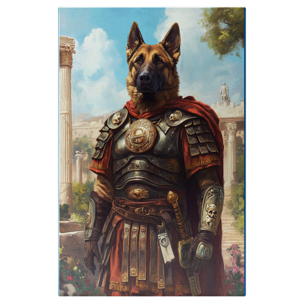  Tablou Canvas Personalizat Cavalerul Nopții Cu Armură Metalică Și Sabie AurieMarime 40x25CM [1]