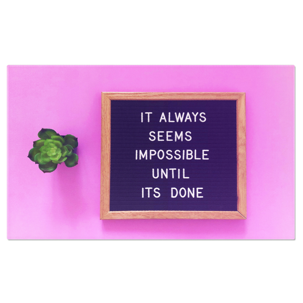 Citat Inspirational: Depășirea Imposibilului - Inspirație și Curaj, Marime 40x25CM [1]