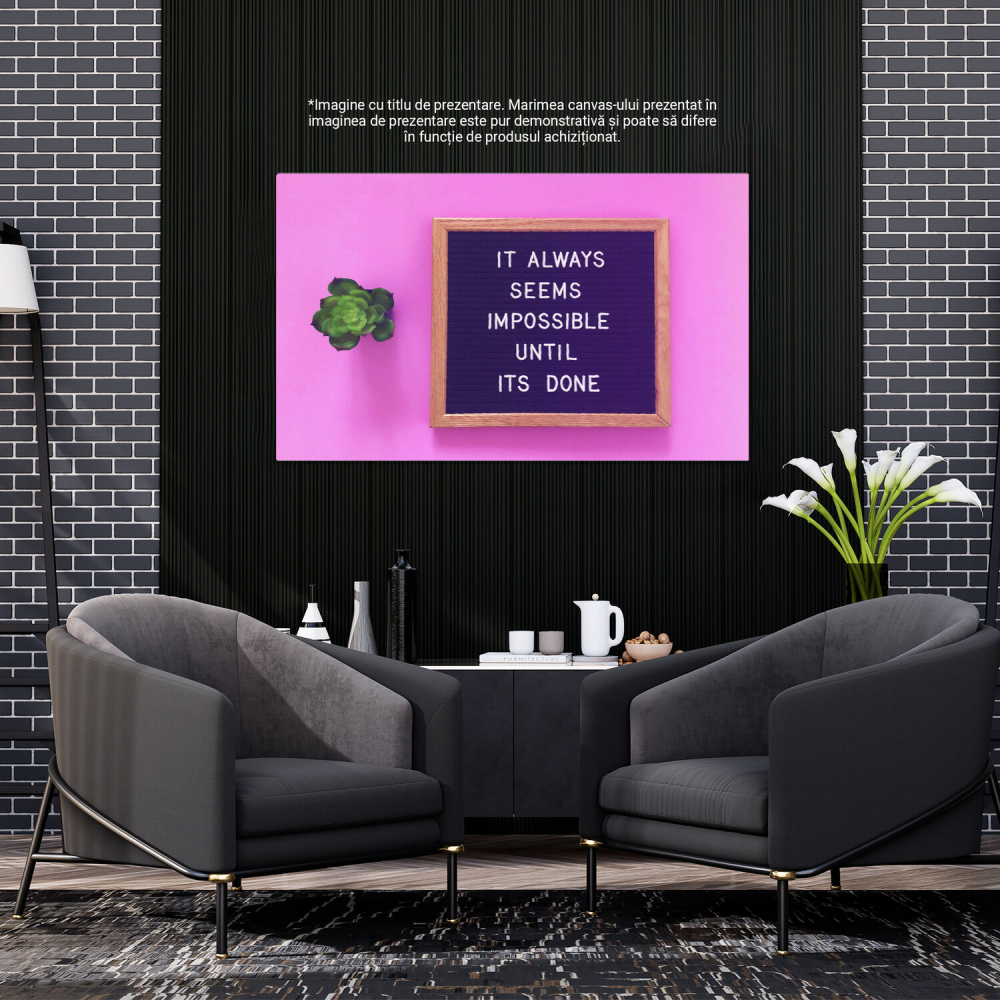 Citat Inspirational: Depășirea Imposibilului - Inspirație și Curaj, Marime 40x25CM [3]