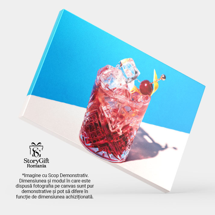 Tablou Canvas: Cocktail Rosa Negroni - Bautura Rafinata 40x25CM [4]