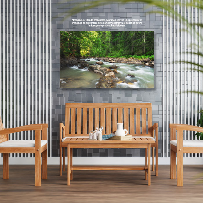 Tablou Canvas Compozitie a Naturii Padure, Verde, Peisaj, Rau, Canion 1423 40x25CM [3]