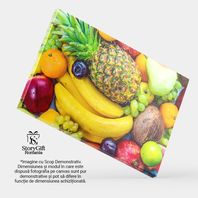 Tablou Canvas Compozitie de Fructe Proaspete, fruit, food, grape, banana, apple 503 40x25CM [4]