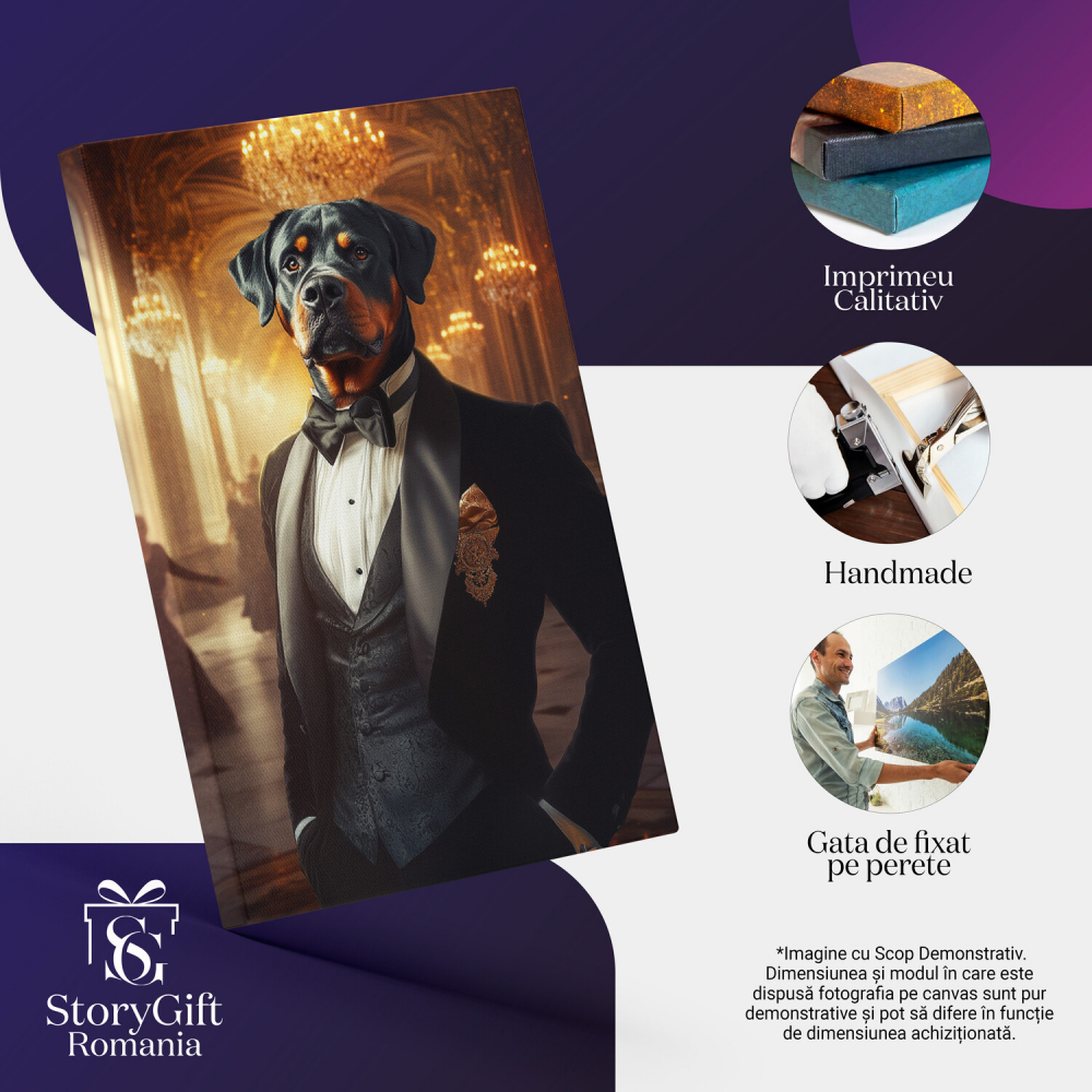  Tablou Canvas Personalizat Costum Negru Palat Regal Și Accesoriu AuriuMarime 120x80CM [4]