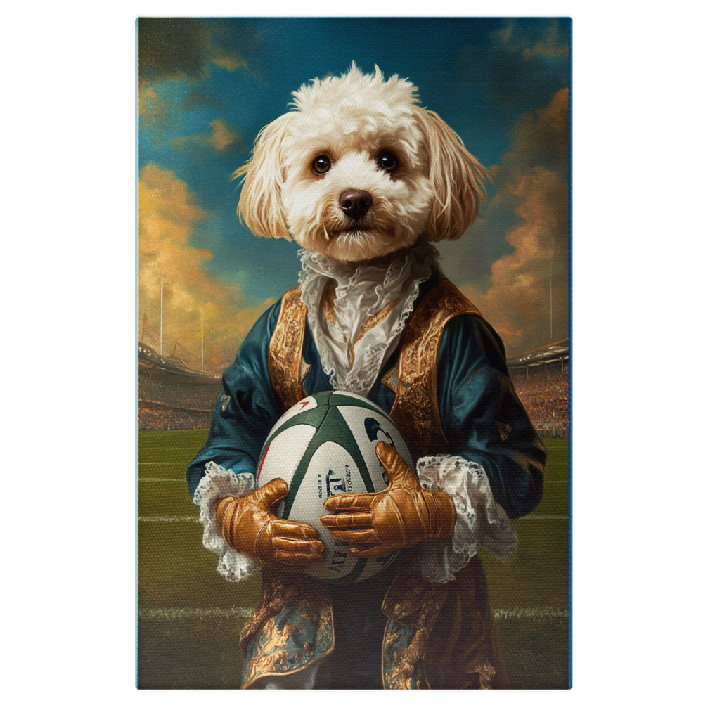  Tablou Canvas Personalizat Conte Regal Pe Teren De Fotbal Cu Minge ColoratăMarime 40x25CM [1]