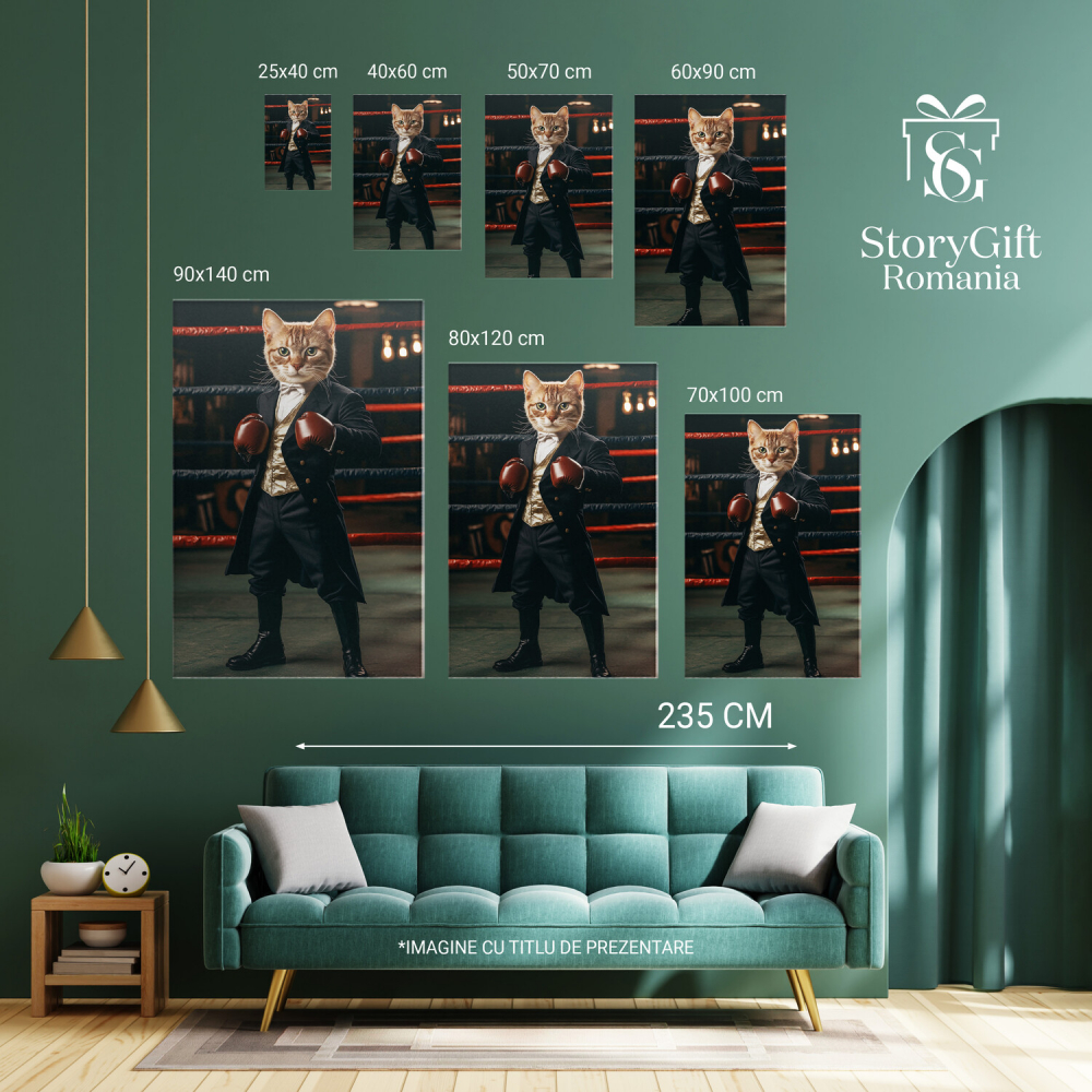  Tablou Canvas Personalizat Conte Regal În Ring Cu Mănuși De BoxMarime 40x25CM [6]